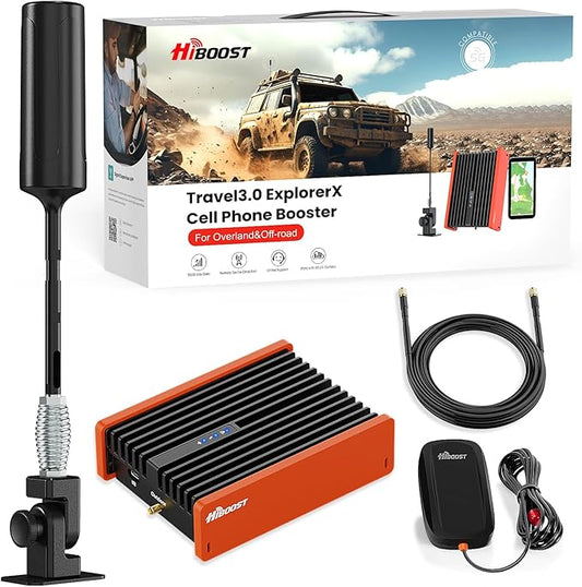 HiBoost Cell Phone Signal Booster for Overland and Off-road Vehicle | Boosts 5G & 4G LTE for All Carriers