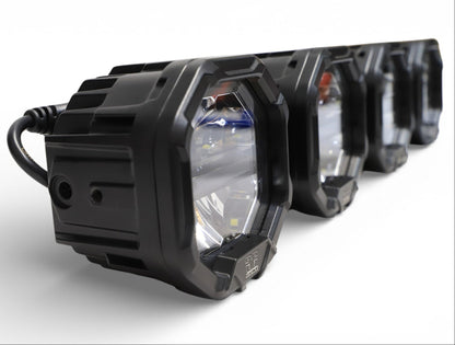 10 Light U-Con Interlocking Off Road LED Pod With Amber or White DRL Running Light