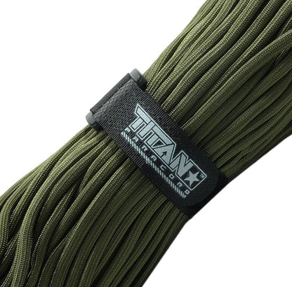 Paracord Fasteners, Hook & Loop, 5-Pack | BLACK