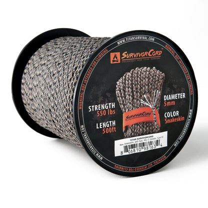 Snakeskin SurvivorCord – 3-in-1 Survival Paracord & 550 Cord