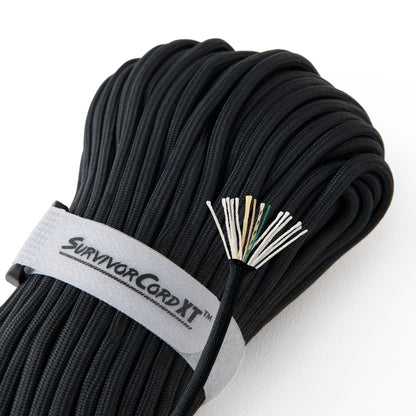 SurvivorCord XT 750 Paracord – 100 ft USA-Made Survival Paracord