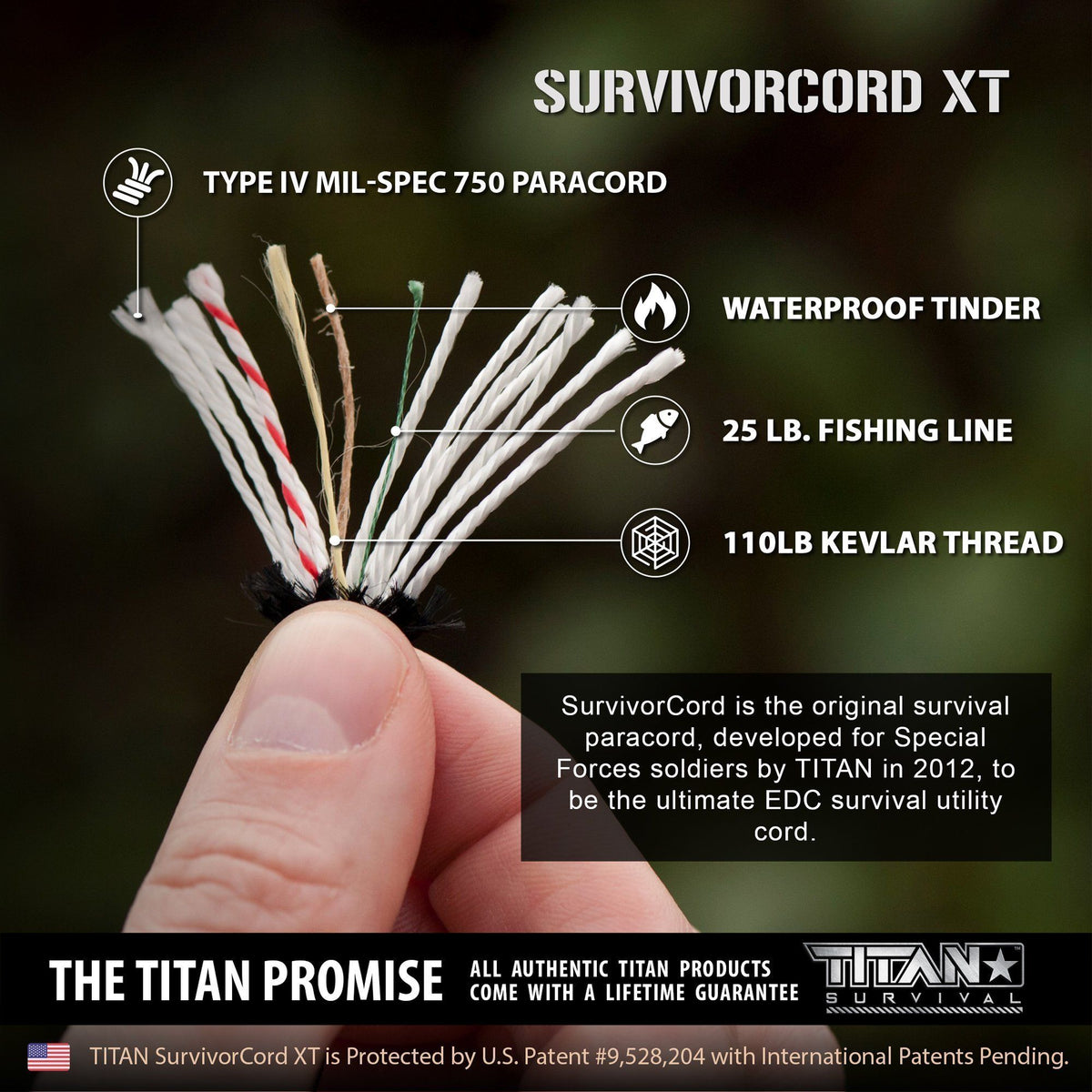 SurvivorCord XT Spool, 500 FOOT